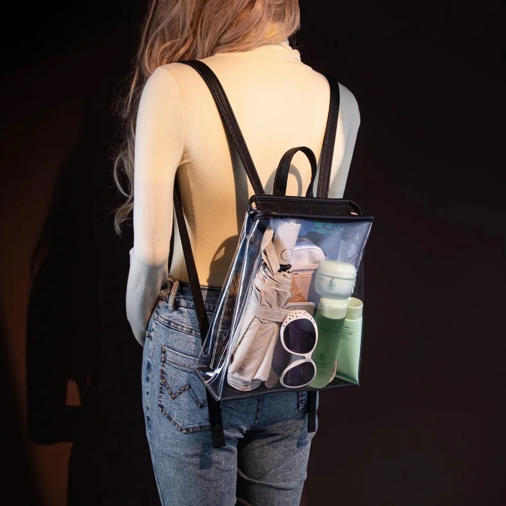 Montana West Western Clear Backpack- Black